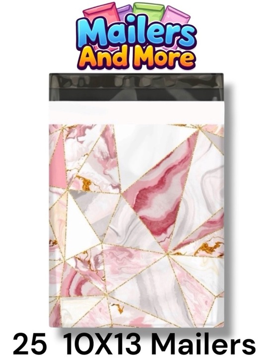 Other - 25 10X13 Poly Mailers, Pink Marble, Shipping Envelopes, PRICE IS FIRM